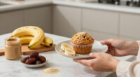 Jimi Famurewa’s banana, medjool date, tahini and sesame crumble muffins – recipe