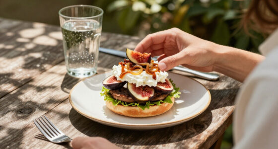Hamburger Con Fichi, Stracciatella E Cipolle Caramellate