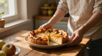 French Apple Skillet Custard Cake