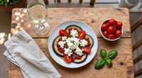 Melanzane, Pomodorini Confit E Ricotta Salata, Antipasto Vegetariano