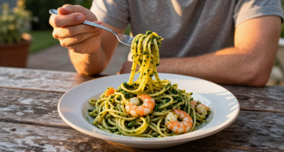 Pici Con Pesto Di Gamberi